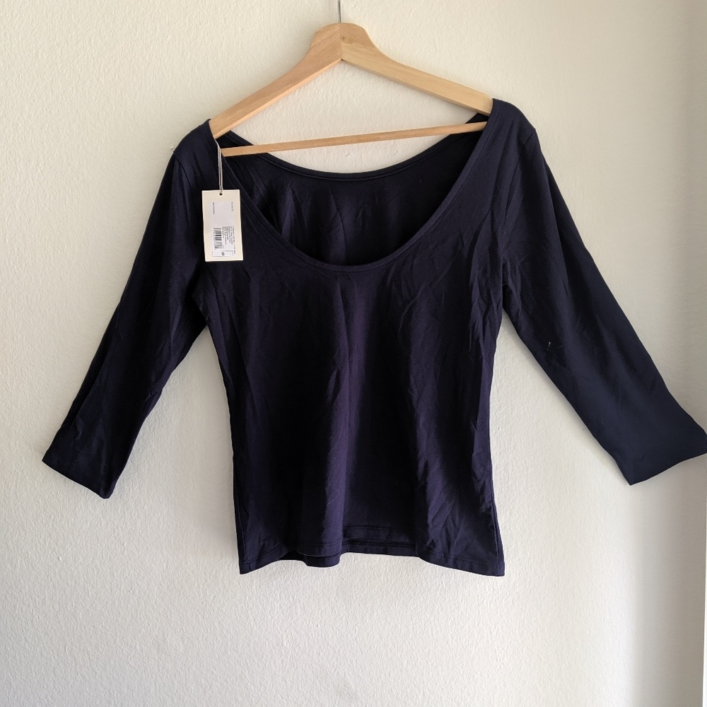 A new day LS Navy Crew Top